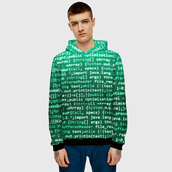 Толстовка-худи мужская Программирование 8, цвет: 3D-черный — фото 2