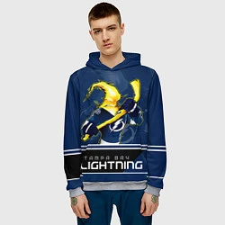 Толстовка-худи мужская Bay Lightning, цвет: 3D-меланж — фото 2