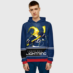 Толстовка-худи мужская Bay Lightning, цвет: 3D-красный — фото 2