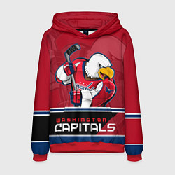 Толстовка-худи мужская Washington Capitals, цвет: 3D-красный