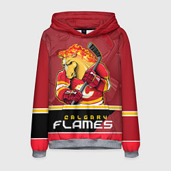 Толстовка-худи мужская Calgary Flames, цвет: 3D-меланж