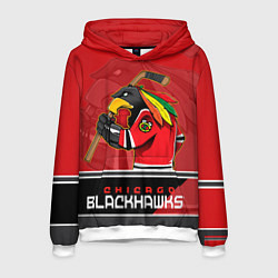 Толстовка-худи мужская Chicago Blackhawks, цвет: 3D-белый