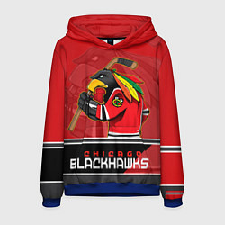 Толстовка-худи мужская Chicago Blackhawks, цвет: 3D-синий