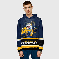 Толстовка-худи мужская Nashville Predators, цвет: 3D-черный — фото 2