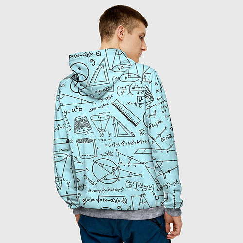 Мужская толстовка Учителю математики / 3D-Меланж – фото 4