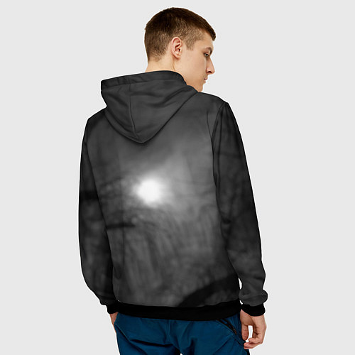 Мужская толстовка Grumpy Cat / 3D-Черный – фото 4