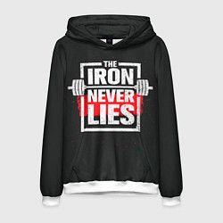 Толстовка-худи мужская The iron never lies, цвет: 3D-белый