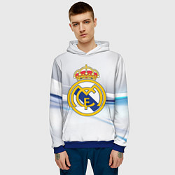 Толстовка-худи мужская Реал Мадрид, цвет: 3D-синий — фото 2