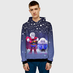 Толстовка-худи мужская Sans & Papyrus, цвет: 3D-черный — фото 2