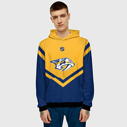 Толстовка-худи мужская NHL: Nashville Predators, цвет: 3D-черный — фото 2