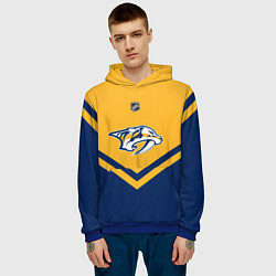 Толстовка-худи мужская NHL: Nashville Predators, цвет: 3D-синий — фото 2