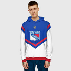 Толстовка-худи мужская NHL: New York Rangers, цвет: 3D-красный — фото 2