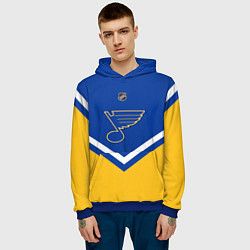 Толстовка-худи мужская NHL: St. Louis Blues, цвет: 3D-синий — фото 2