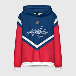 Толстовка-худи мужская NHL: Washington Capitals, цвет: 3D-белый