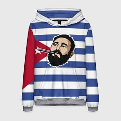 Толстовка-худи мужская Fidel Castro, цвет: 3D-меланж
