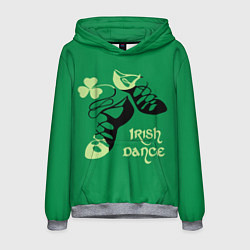 Толстовка-худи мужская Ireland, Irish dance, цвет: 3D-меланж