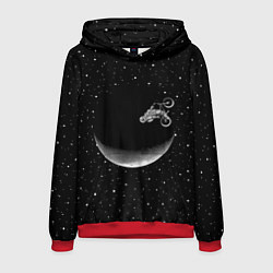 Толстовка-худи мужская Астронавт байкер, цвет: 3D-красный