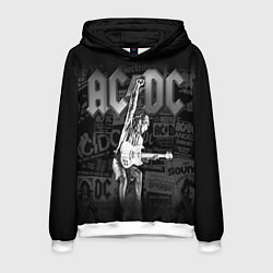 Толстовка-худи мужская AC/DC: Rock You, цвет: 3D-белый