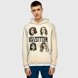 Толстовка-худи мужская Led Zeppelin Guys, цвет: 3D-белый — фото 2