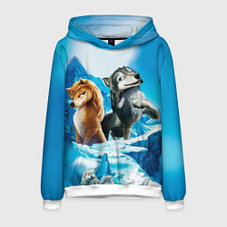 Толстовка-худи мужская Альфа и Омега 8, цвет: 3D-белый