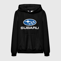 Толстовка-худи мужская Subaru - emblem, цвет: 3D-черный