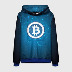 Мужская толстовка Bitcoin Blue