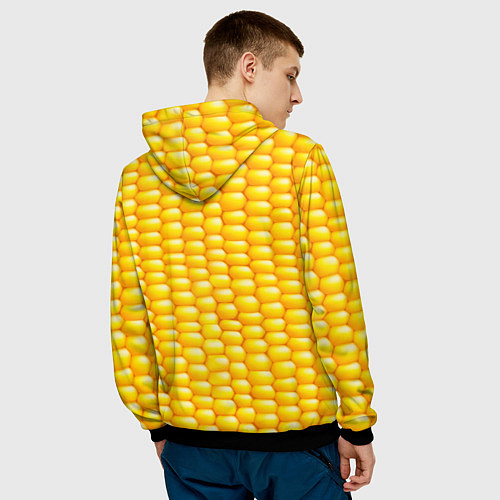 Мужская толстовка Сладкая вареная кукуруза / 3D-Черный – фото 4