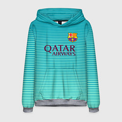 Толстовка-худи мужская Barcelona FC: Aqua, цвет: 3D-меланж