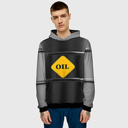 Толстовка-худи мужская Oil, цвет: 3D-черный — фото 2