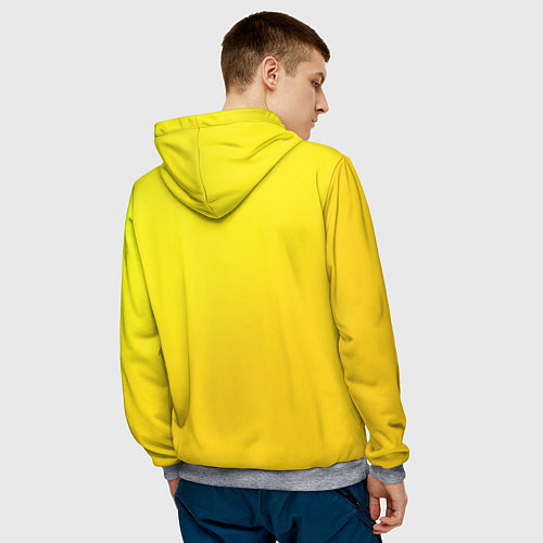 Мужская толстовка Just Banana (Yellow) / 3D-Меланж – фото 4