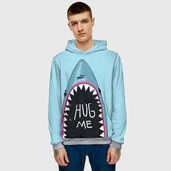 Толстовка-худи мужская Shark: Hug me, цвет: 3D-меланж — фото 2
