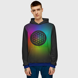 Толстовка-худи мужская Coldplay Colour, цвет: 3D-синий — фото 2