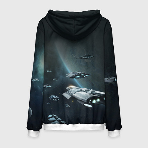 Мужская толстовка Stellaris / 3D-Белый – фото 2