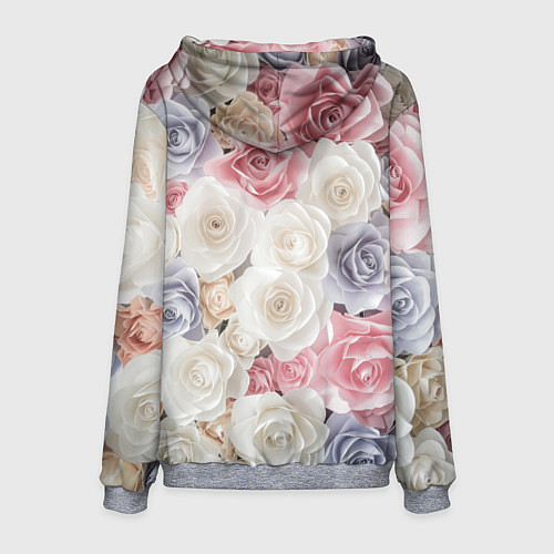 Мужская толстовка Букет из роз / 3D-Меланж – фото 2