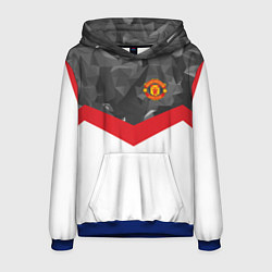 Толстовка-худи мужская Man United FC: Grey Polygons, цвет: 3D-синий