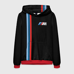 Толстовка-худи мужская BMW BLACK COLLECTION БМВ, цвет: 3D-красный