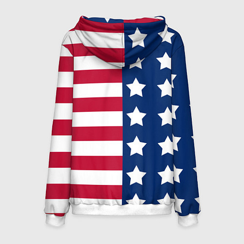 Мужская толстовка USA Flag / 3D-Белый – фото 2