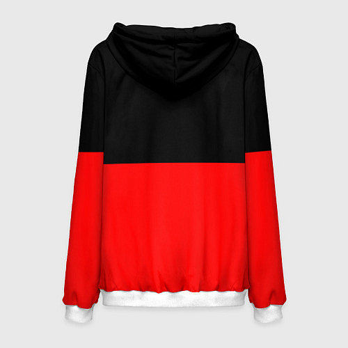 Мужская толстовка АлисА: Черный & Красный / 3D-Белый – фото 2
