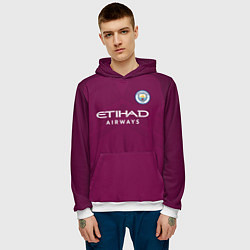 Толстовка-худи мужская Man City FC: Away 17/18, цвет: 3D-белый — фото 2