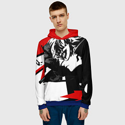 Толстовка-худи мужская Persona 5, цвет: 3D-синий — фото 2