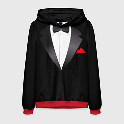 Толстовка-худи мужская Смокинг мистера, цвет: 3D-красный