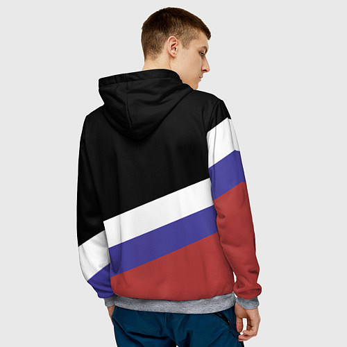 Мужская толстовка Fight Russia / 3D-Меланж – фото 4