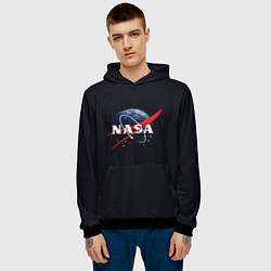 Толстовка-худи мужская NASA: Black Space цвета 3D-черный — фото 2