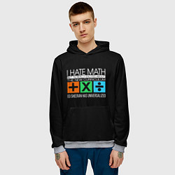 Толстовка-худи мужская Ed Sheeran: I hate math, цвет: 3D-меланж — фото 2