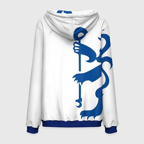 Мужская толстовка FC Chelsea: White Lion / 3D-Синий – фото 2