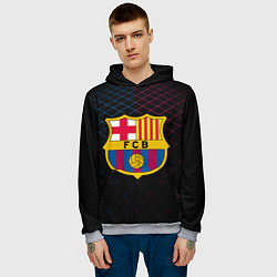 Толстовка-худи мужская FC Barcelona Lines, цвет: 3D-меланж — фото 2