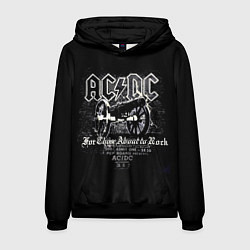 Толстовка-худи мужская AC DC - gun, цвет: 3D-черный