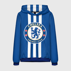 Толстовка-худи мужская FC Chelsea: Gold Lines, цвет: 3D-синий