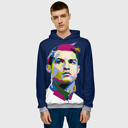 Толстовка-худи мужская Cristiano Ronaldo Art, цвет: 3D-меланж — фото 2