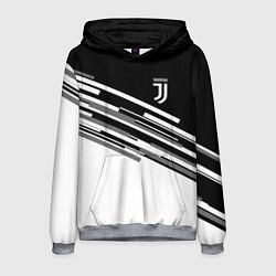 Толстовка-худи мужская FC Juventus: B&W Line, цвет: 3D-меланж
